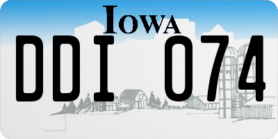 IA license plate DDI074