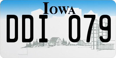 IA license plate DDI079