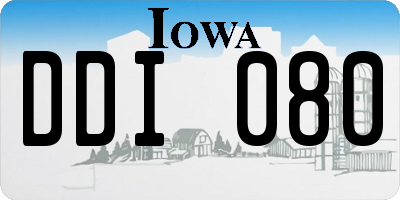 IA license plate DDI080