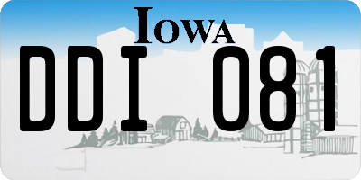 IA license plate DDI081