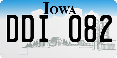 IA license plate DDI082