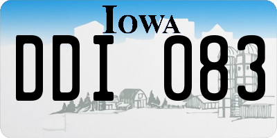 IA license plate DDI083