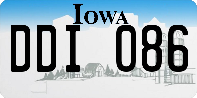 IA license plate DDI086