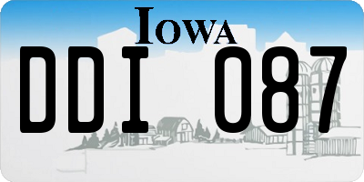 IA license plate DDI087