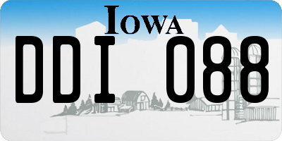 IA license plate DDI088