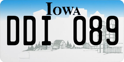 IA license plate DDI089