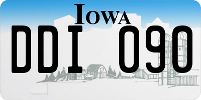 IA license plate DDI090