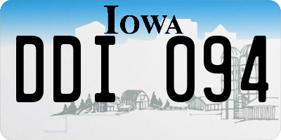 IA license plate DDI094
