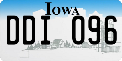 IA license plate DDI096