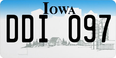 IA license plate DDI097