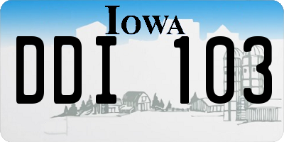 IA license plate DDI103