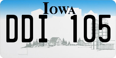 IA license plate DDI105