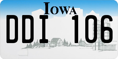 IA license plate DDI106