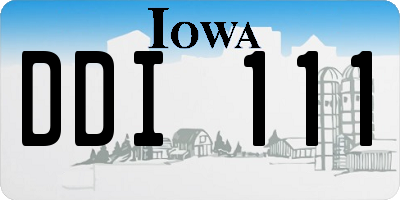 IA license plate DDI111