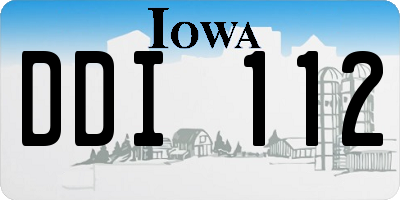 IA license plate DDI112