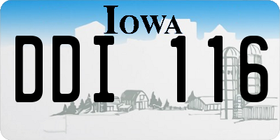 IA license plate DDI116