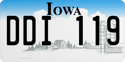 IA license plate DDI119