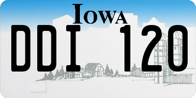 IA license plate DDI120