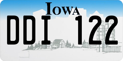 IA license plate DDI122