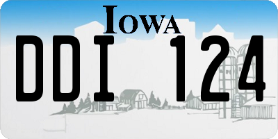 IA license plate DDI124