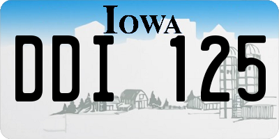 IA license plate DDI125