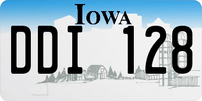IA license plate DDI128