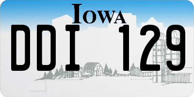 IA license plate DDI129