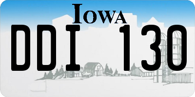 IA license plate DDI130