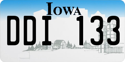 IA license plate DDI133