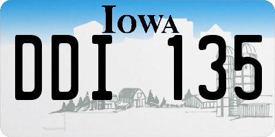 IA license plate DDI135