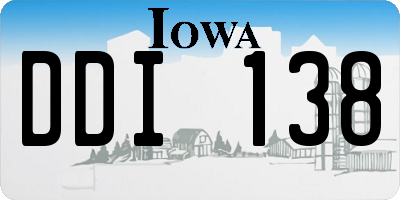 IA license plate DDI138