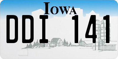 IA license plate DDI141