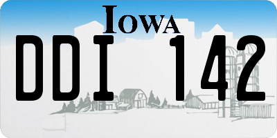 IA license plate DDI142