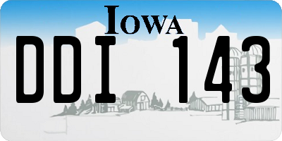 IA license plate DDI143