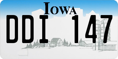 IA license plate DDI147