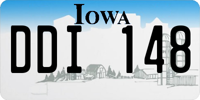 IA license plate DDI148