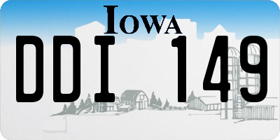 IA license plate DDI149