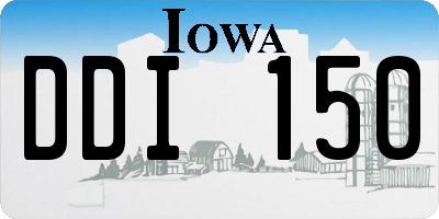 IA license plate DDI150