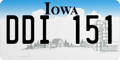 IA license plate DDI151