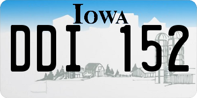 IA license plate DDI152
