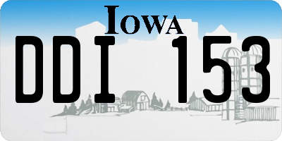 IA license plate DDI153