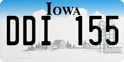 IA license plate DDI155