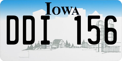 IA license plate DDI156