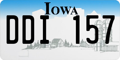IA license plate DDI157