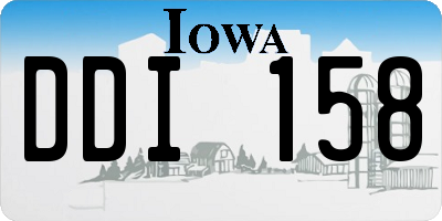 IA license plate DDI158