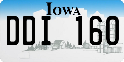 IA license plate DDI160