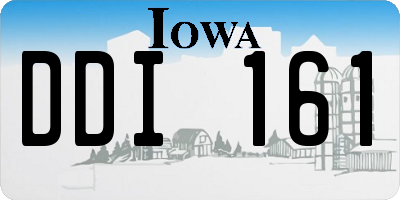 IA license plate DDI161