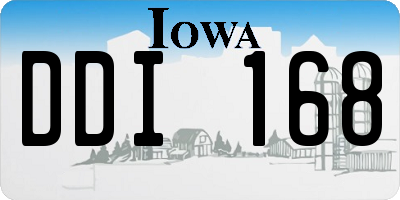 IA license plate DDI168