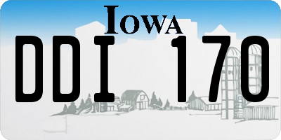 IA license plate DDI170