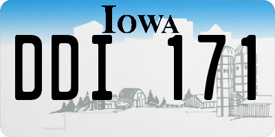 IA license plate DDI171